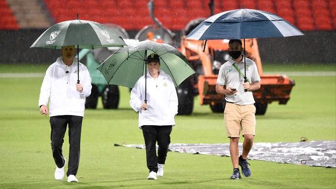 Pink-ball Test | Visitors steady at 276/5 before hailstorm plays spoilsport on Day 2