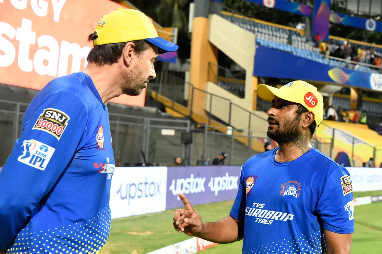 His hand was bruising, it was the same hand that broke sometime back: Stephen Fleming
