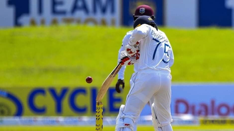 WATCH: Dhananjaya de Silva gets out hit wicket during first Test vs West Indies 