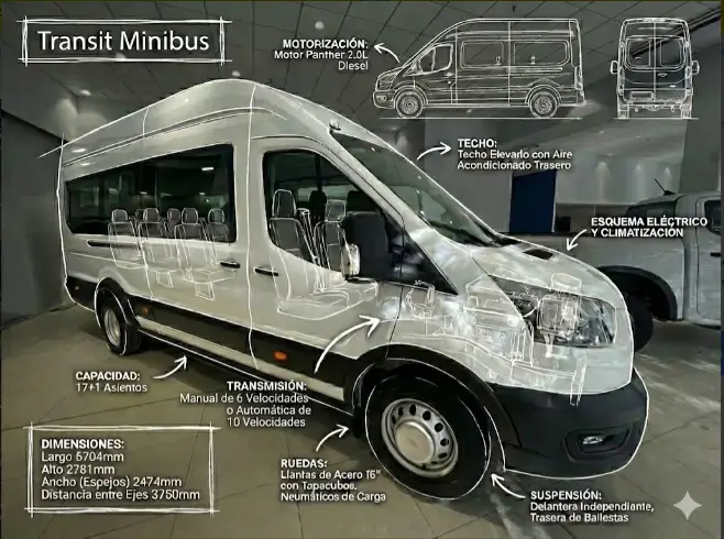Ford TRANSIT MINI BUS AT 17+1 2026