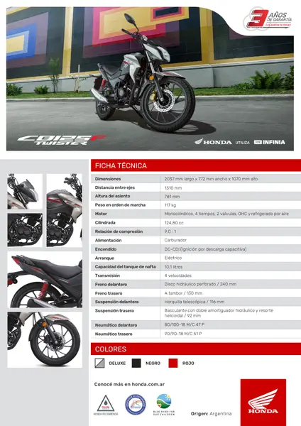 Honda CB125F TWISTER Naked 2026