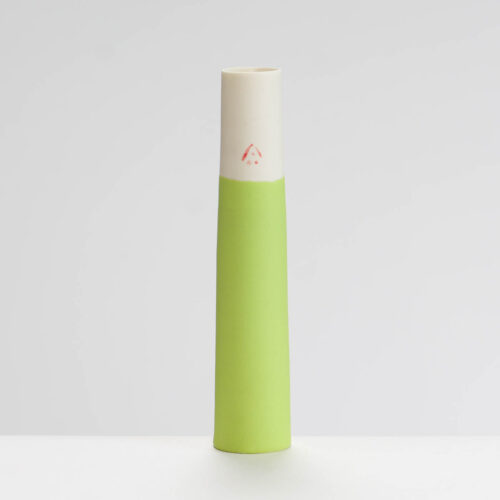 AT488Y519 Single Stem Vase Lime Green