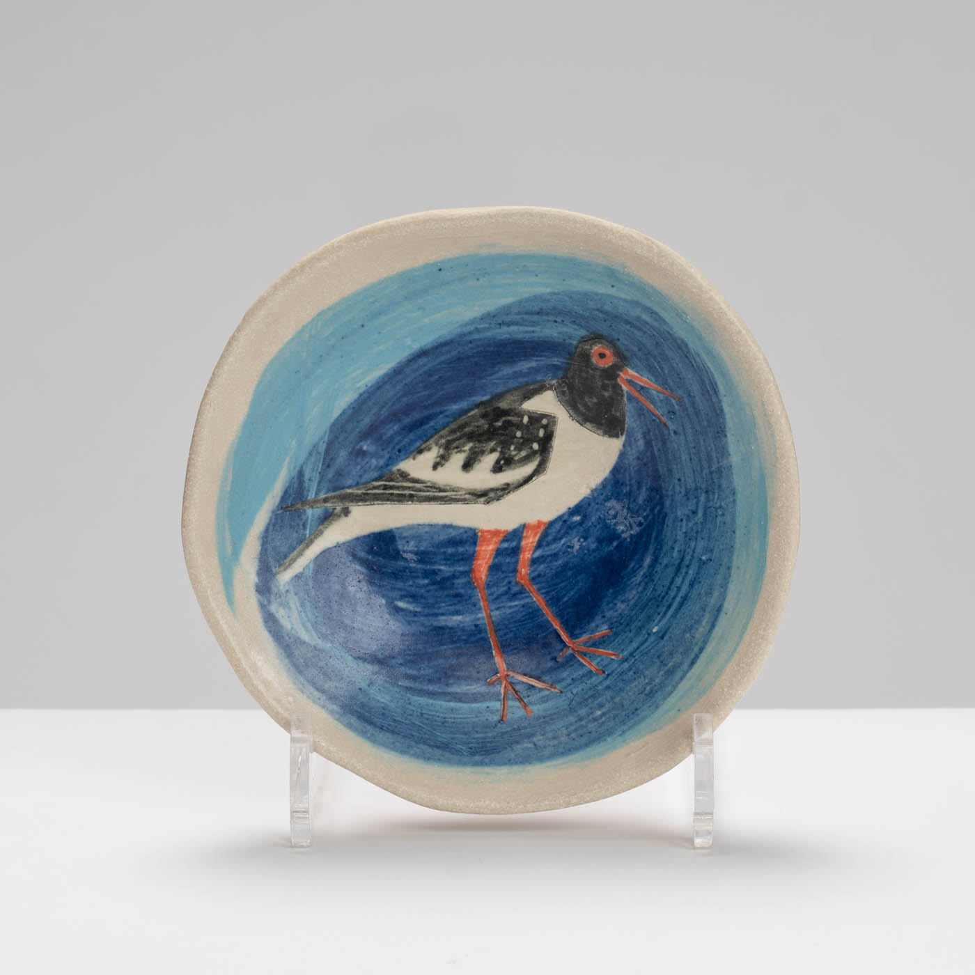 JFK394Y427 Small Blues Oyster Catcher Plate