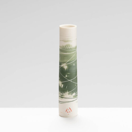 AT488Y540 Single Stem Vase Two Greens