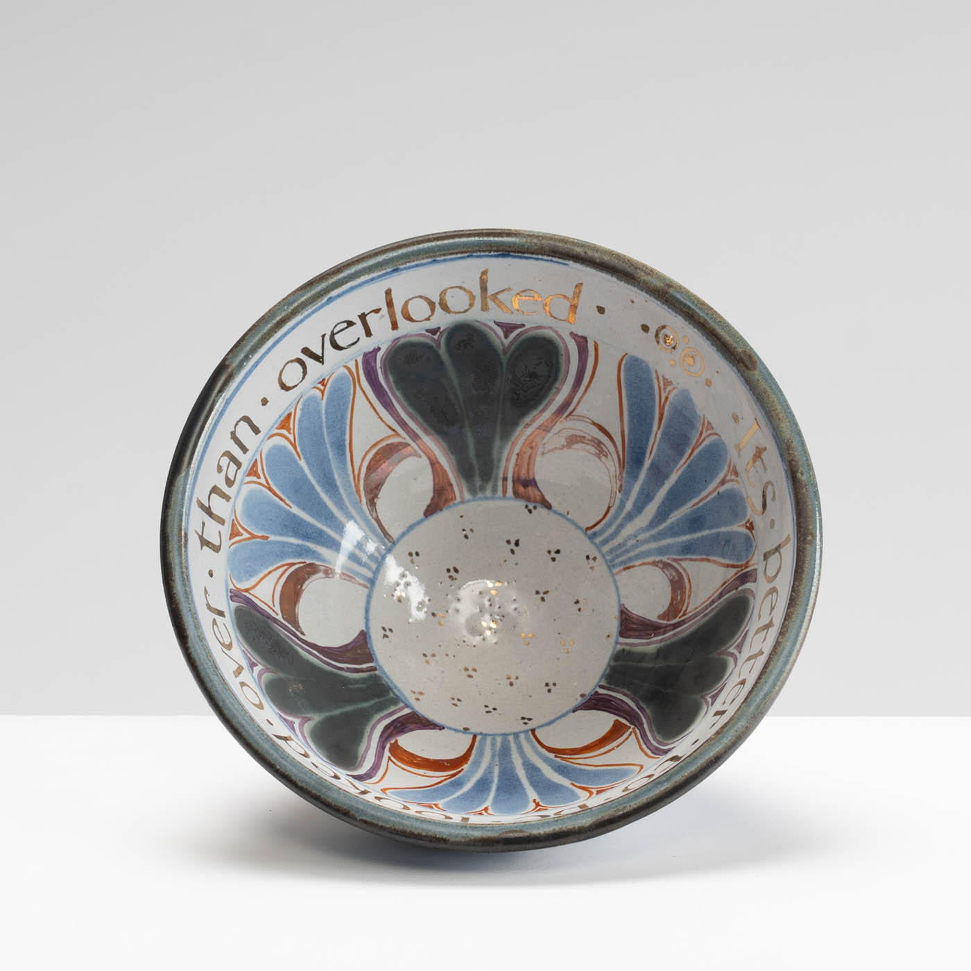 OT99Y123 Bowl "It's Better to Be Looked Over..."