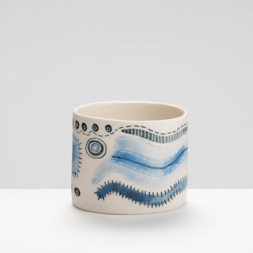 LC142Y357 Oval Vessel with Stitches