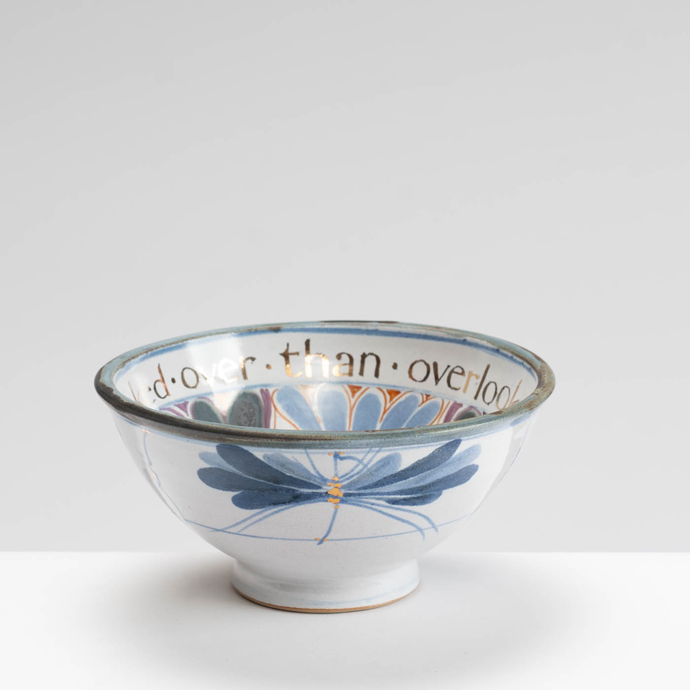 OT99Y123 Bowl "It's Better to Be Looked Over..."