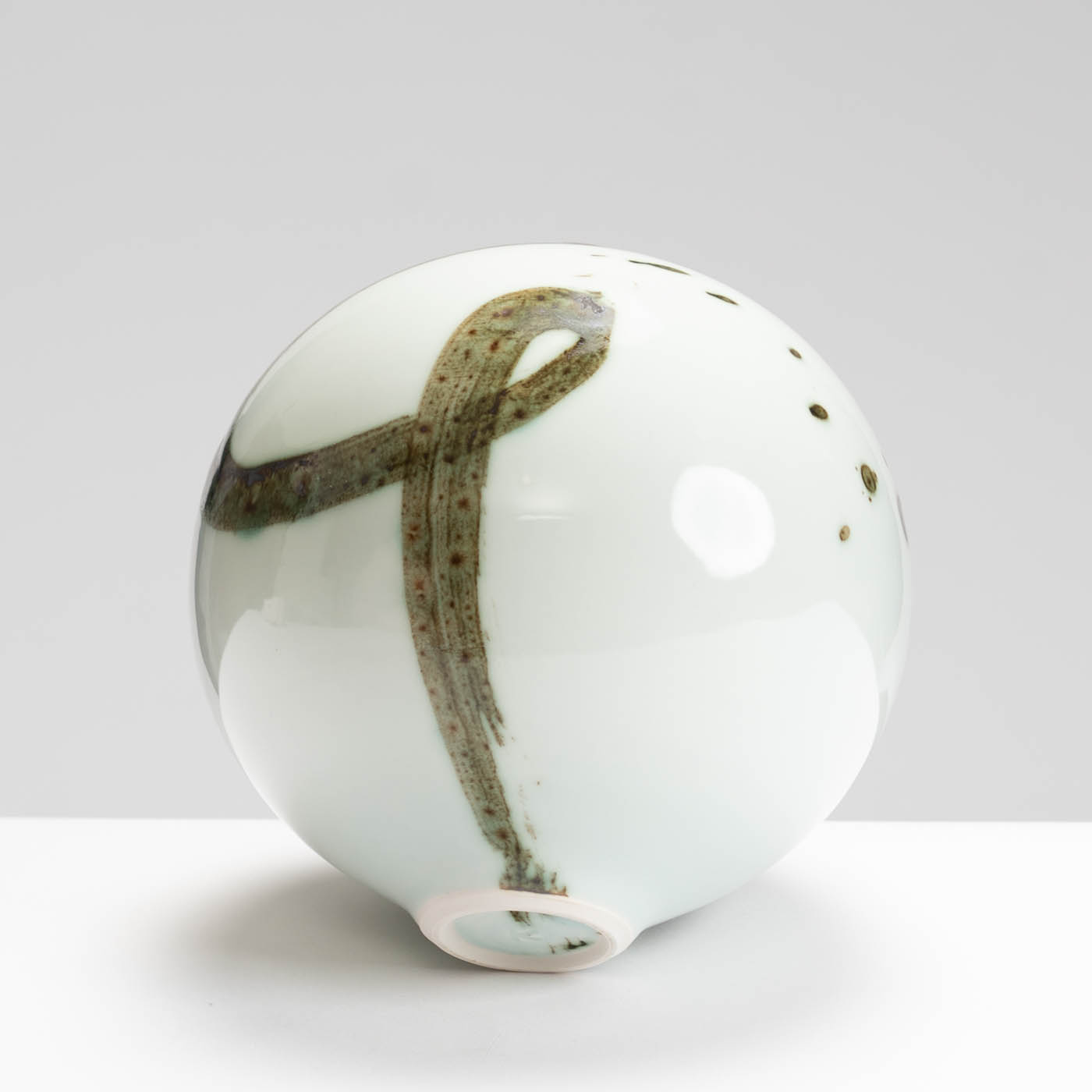 TT525Y231 Small Moon Jar Glazed Splash