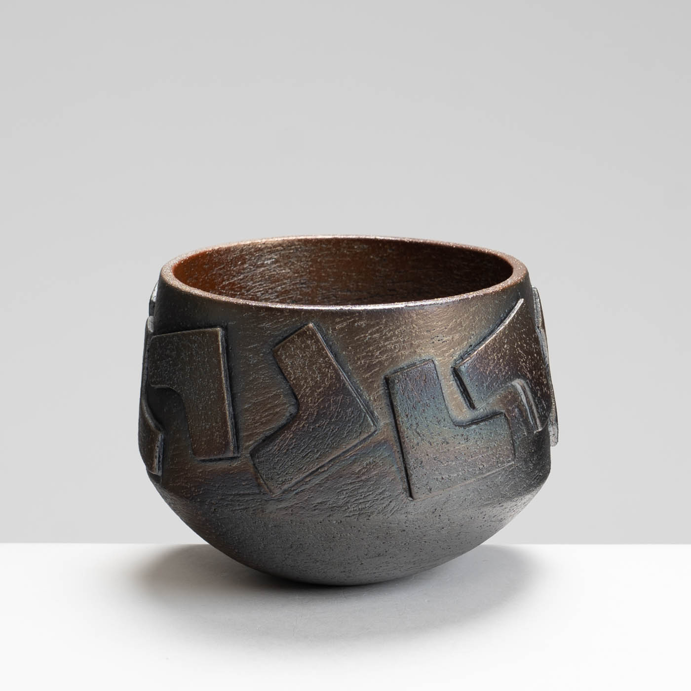 SH489X73 Raku Kuba Bowl