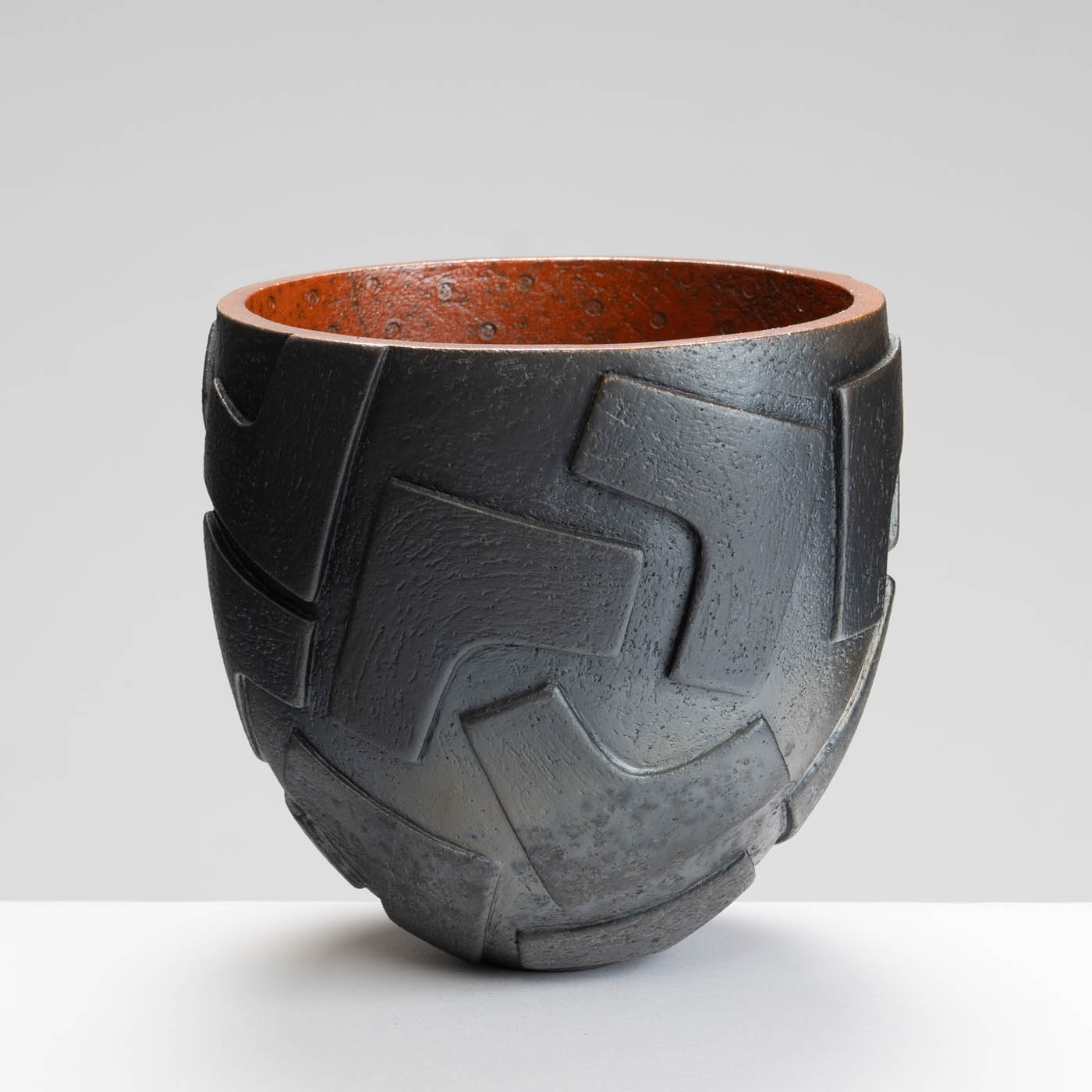 SH489X69 Raku Kuba Bowl