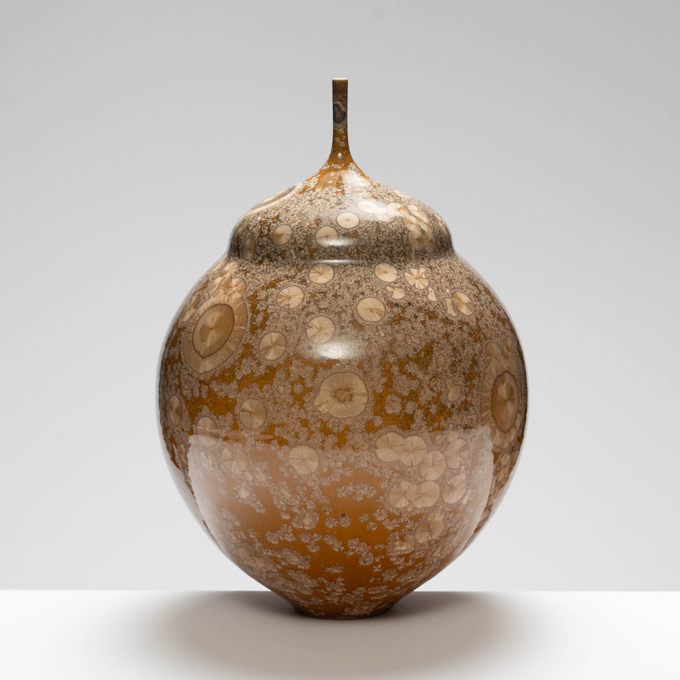 MH409Y138 Large Vase Yellow/Amber