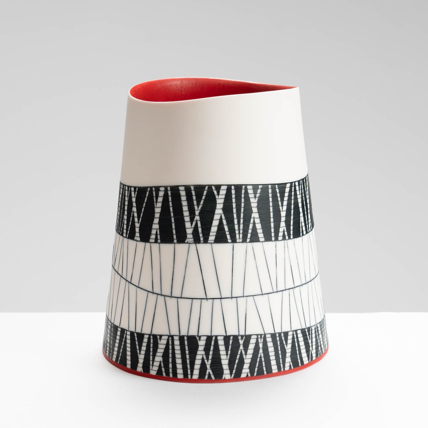 LS345Y757 Oval Vessel with Deep Ruby Interior I