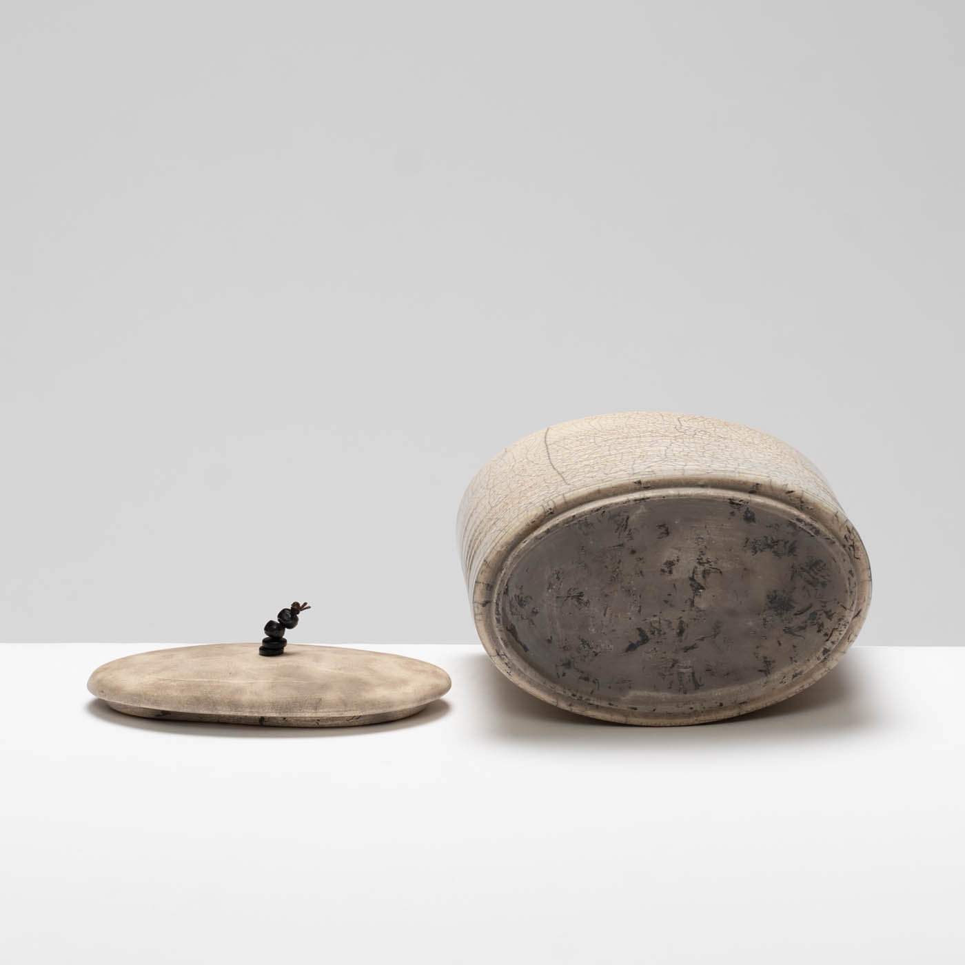 KS400Y92 Ellipse Raku Oval Container