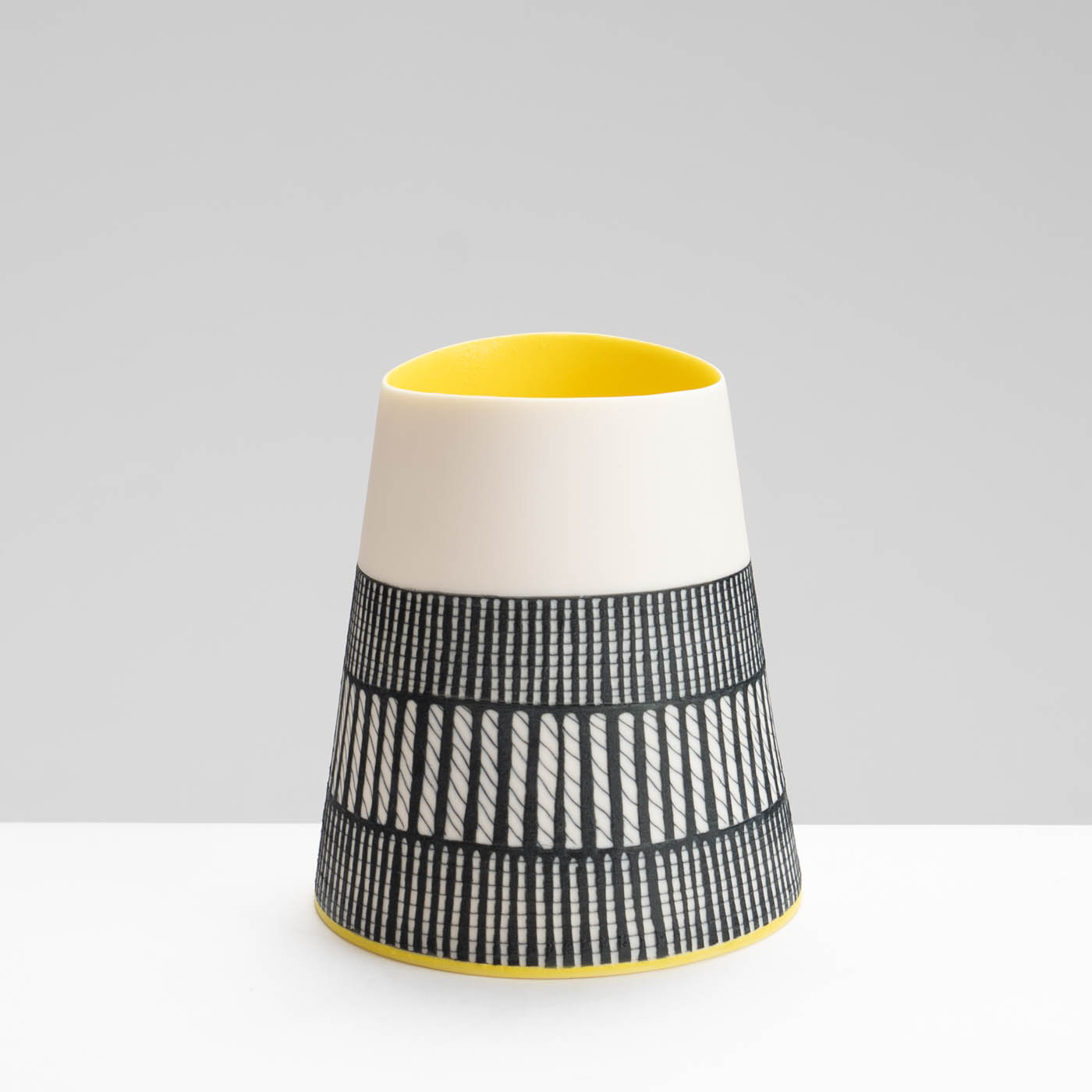 LS345Y749 Oval Vessel with Deep Yellow Interior