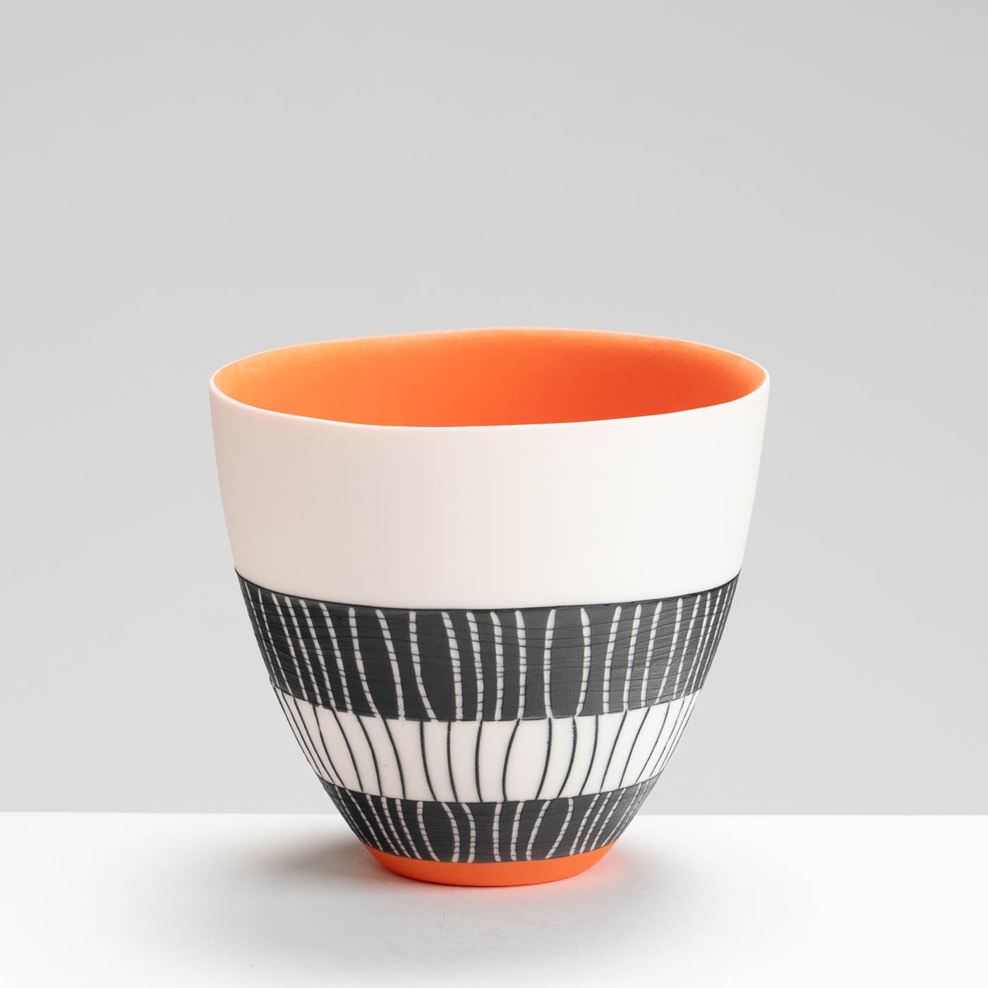 LS345Y762 Small Bowl with Deep Orange Interior