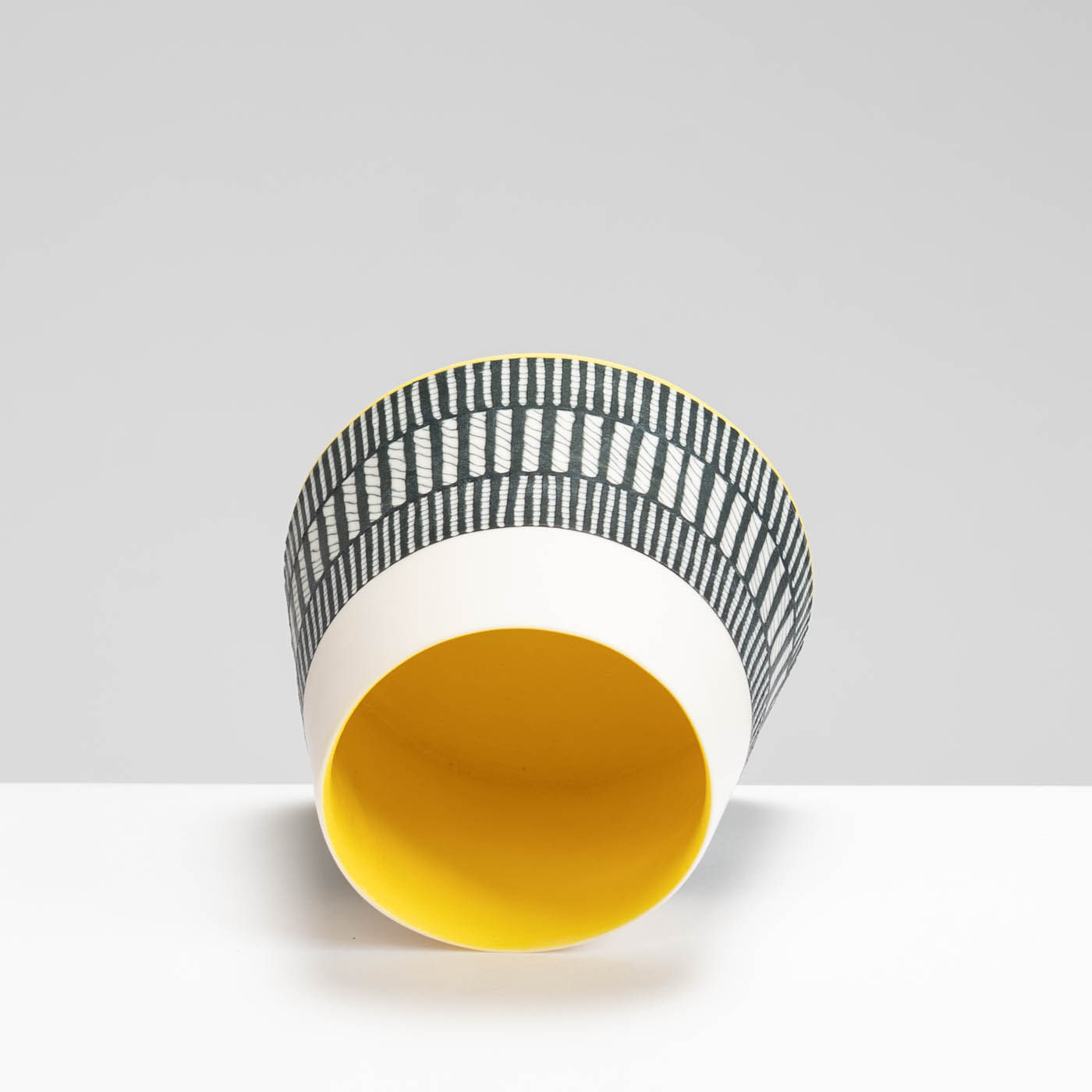 LS345Y749 Oval Vessel with Deep Yellow Interior