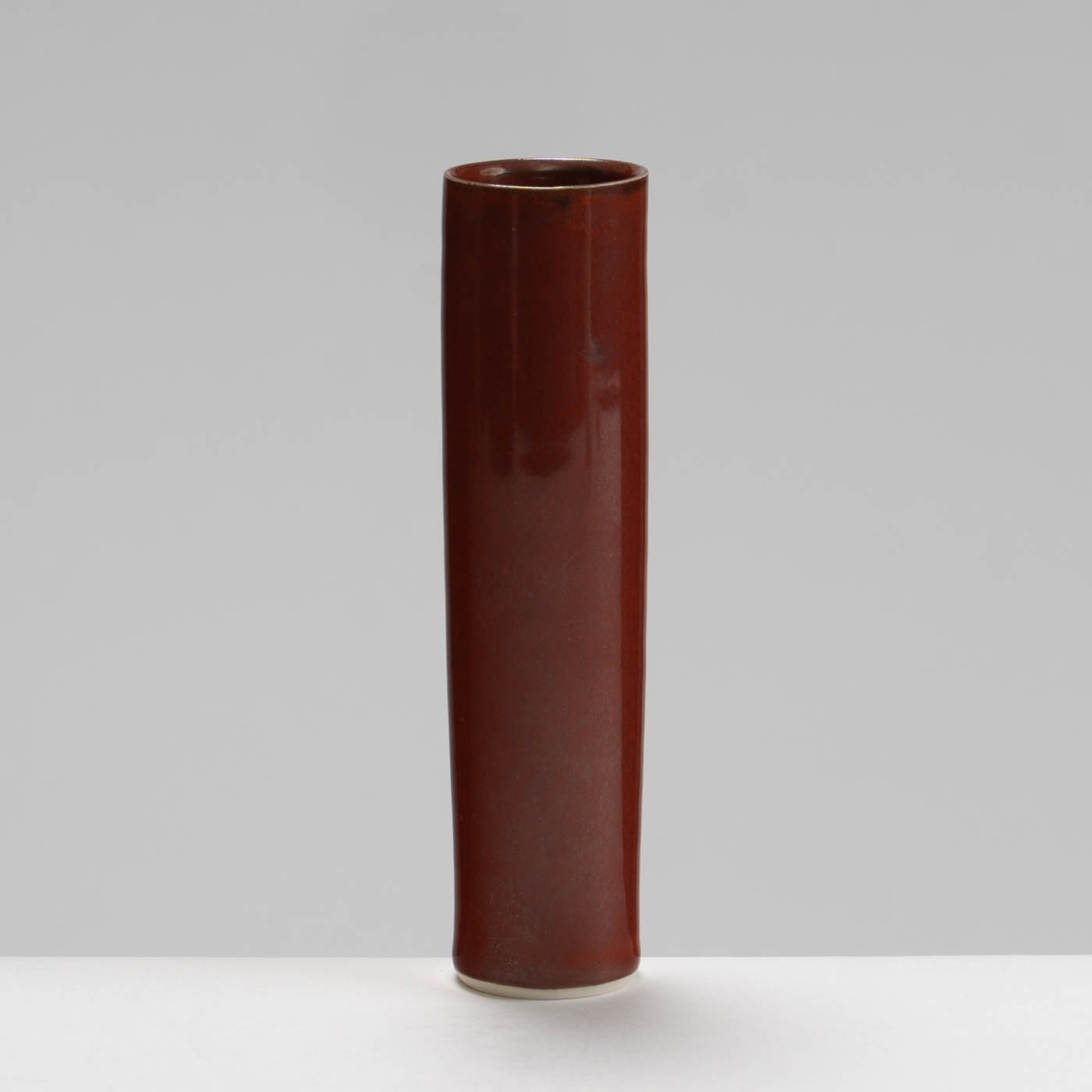 RH578Y121 Cylinder Vase Burnt Red