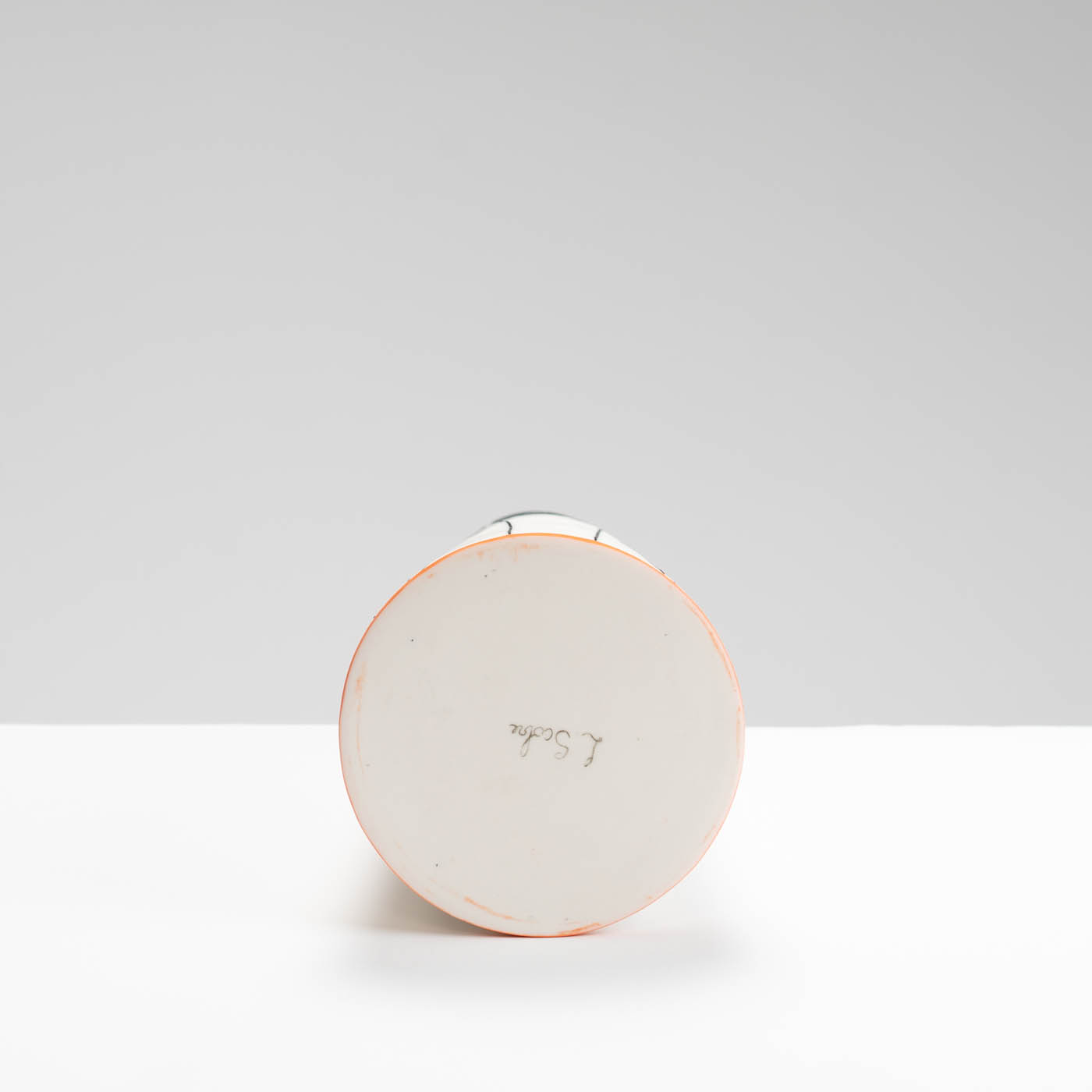 LS345Y738 Tall Vase with Deep Orange Interior II