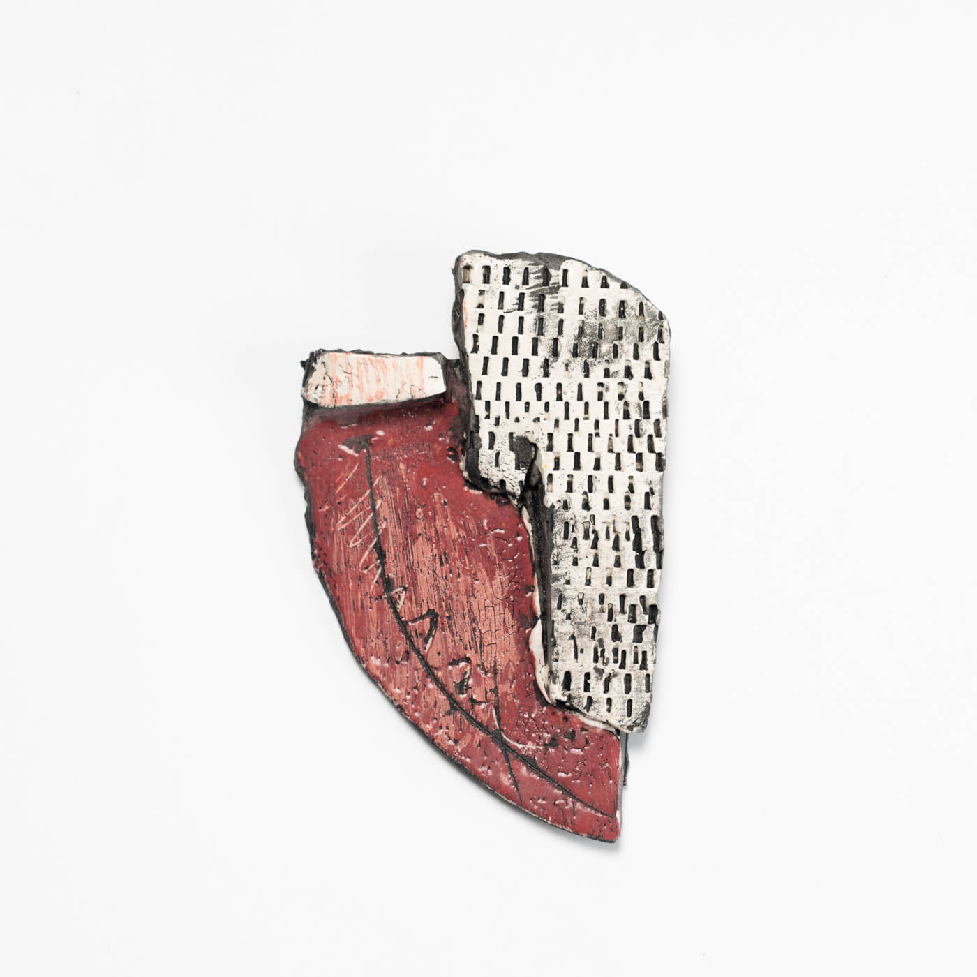 ES582Y65 Small Red Fragmented Wall Piece