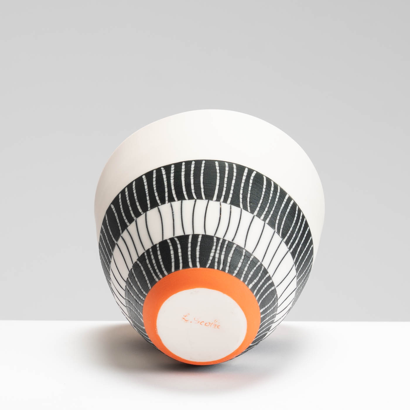 LS345Y762 Small Bowl with Deep Orange Interior