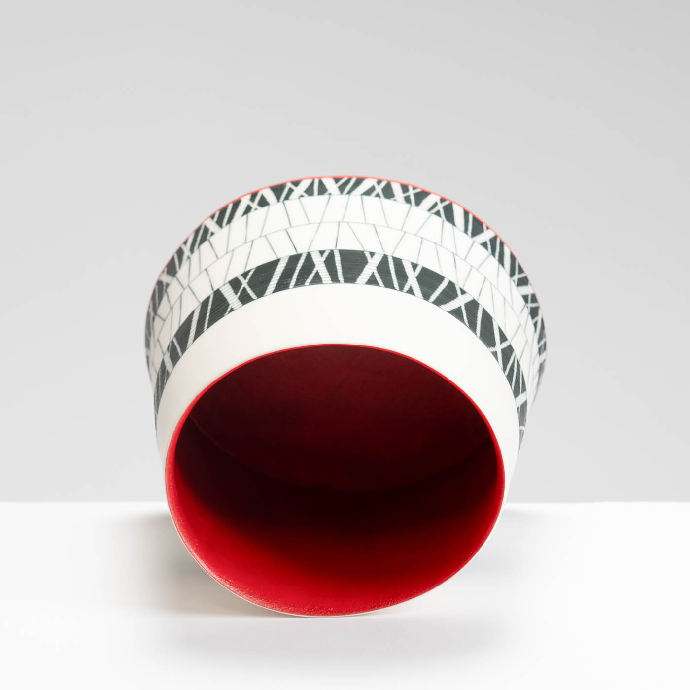 LS345Y757 Oval Vessel with Deep Ruby Interior I