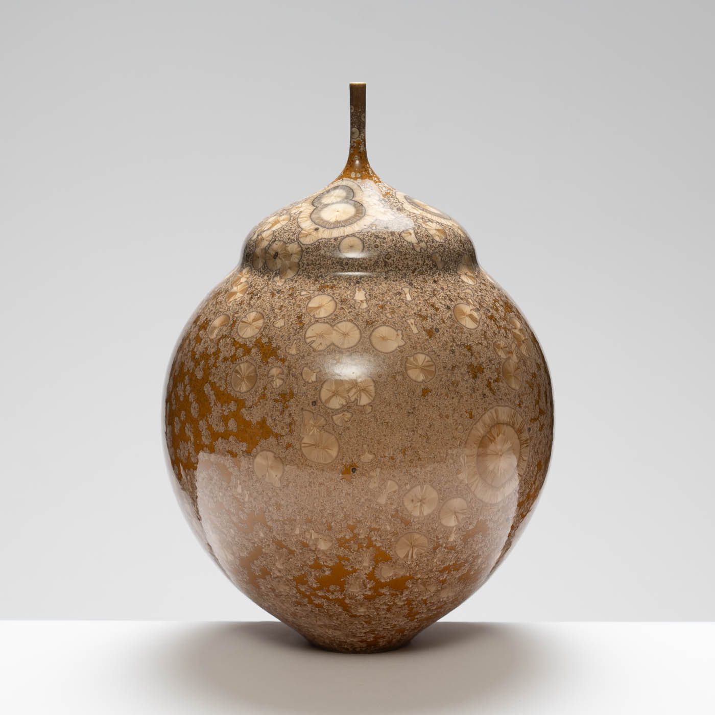 MH409Y138 Large Vase Yellow/Amber