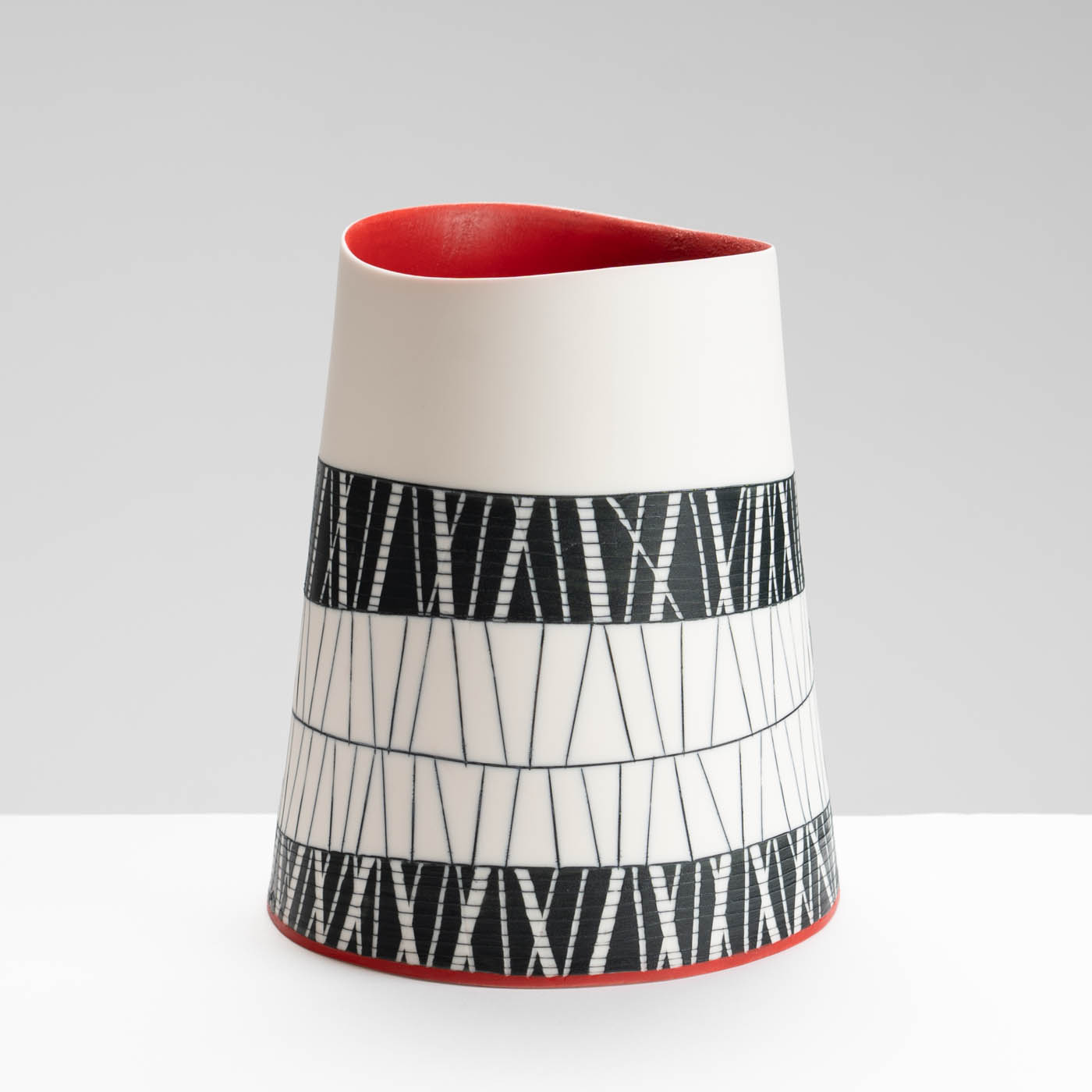 LS345Y757 Oval Vessel with Deep Ruby Interior I
