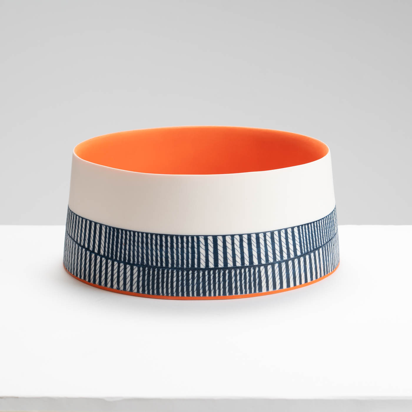 LS345Y781 Shallow Bowl in Deep Orange