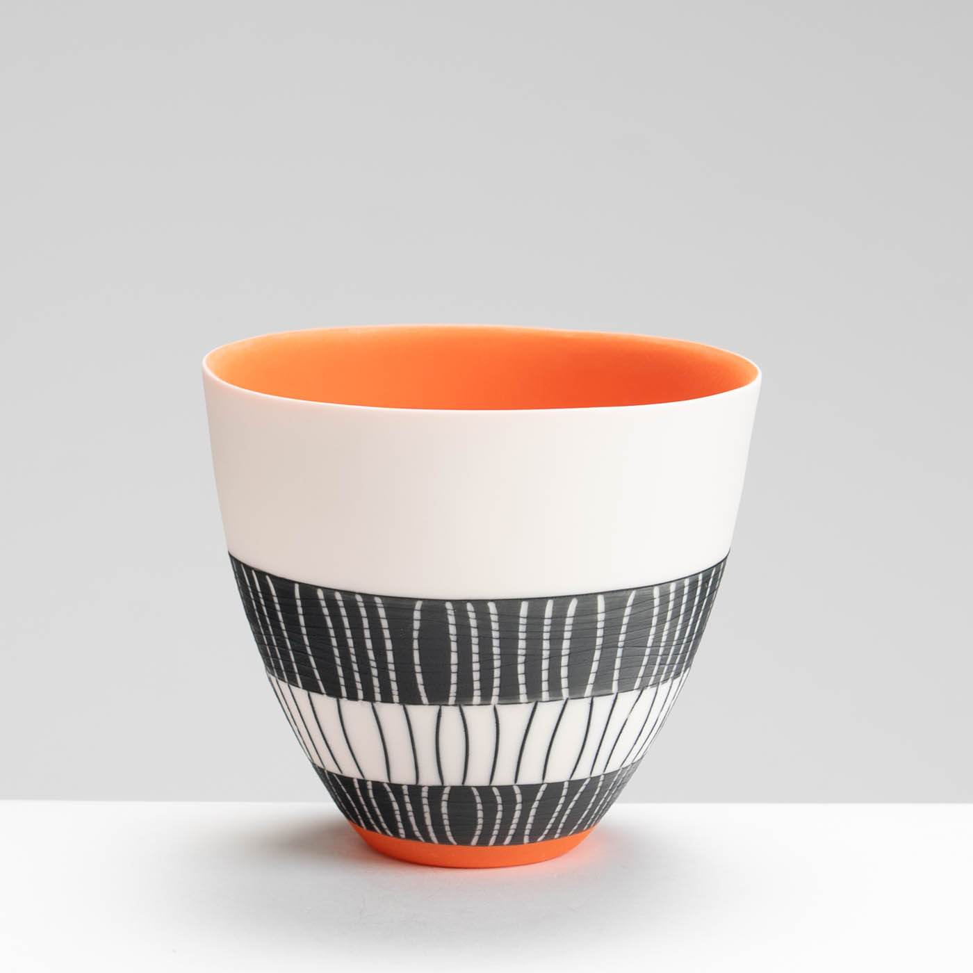 LS345Y762 Small Bowl with Deep Orange Interior
