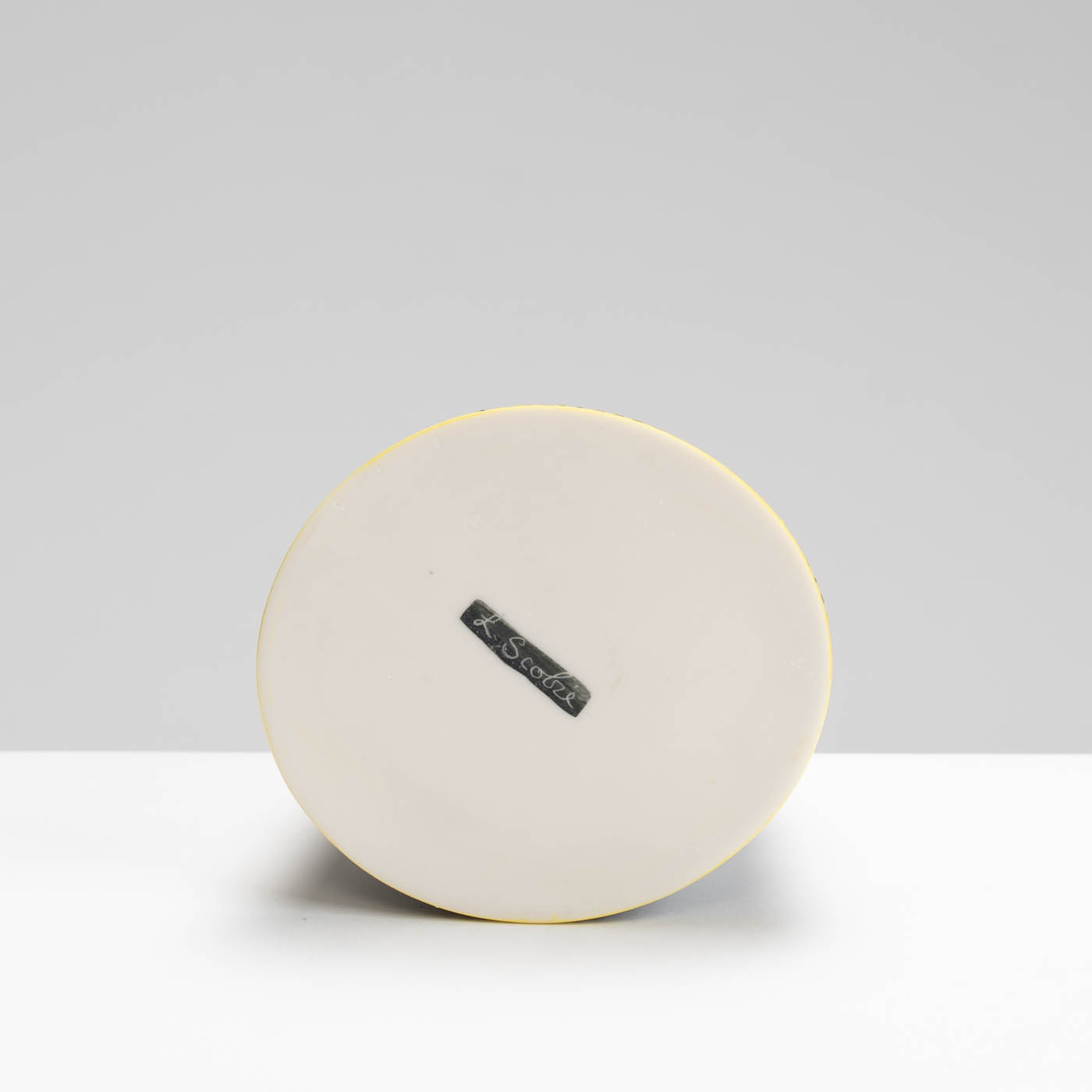 LS345Y749 Oval Vessel with Deep Yellow Interior