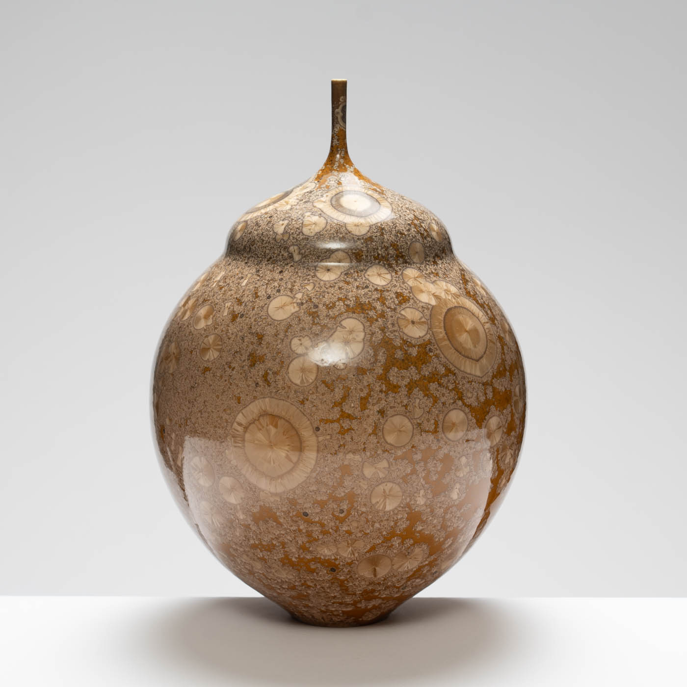 MH409Y138 Large Vase Yellow/Amber