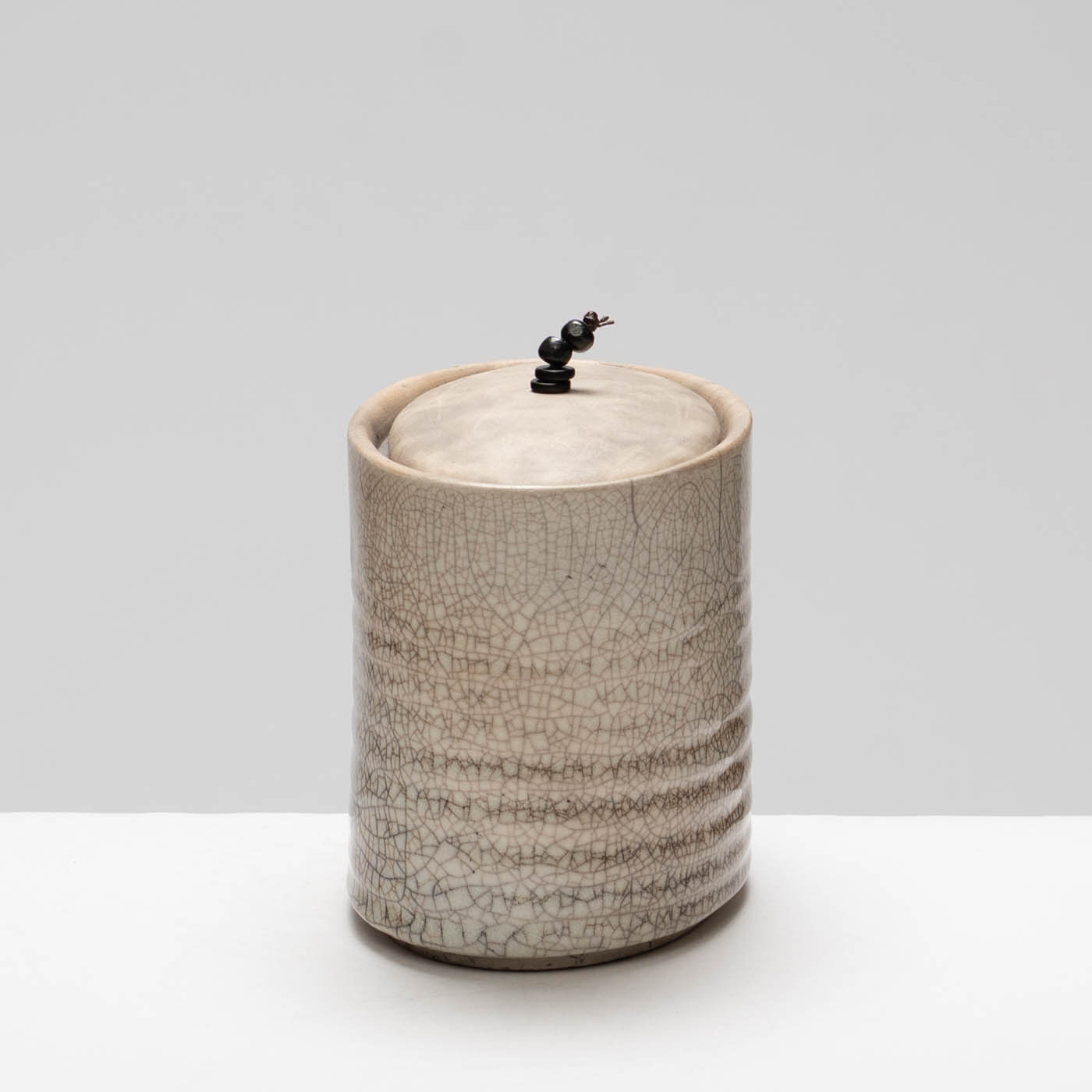 KS400Y92 Ellipse Raku Oval Container