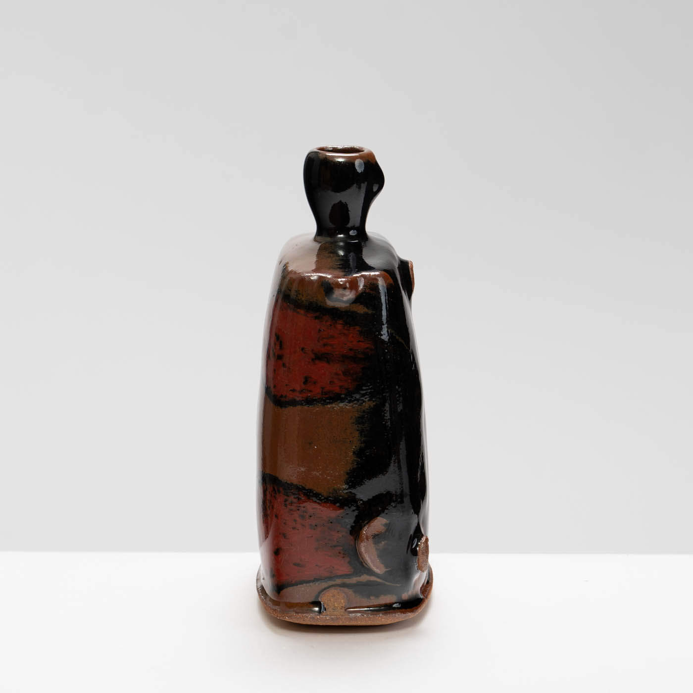 JH341Y88 Red/Tenmoku/Kaki Vase