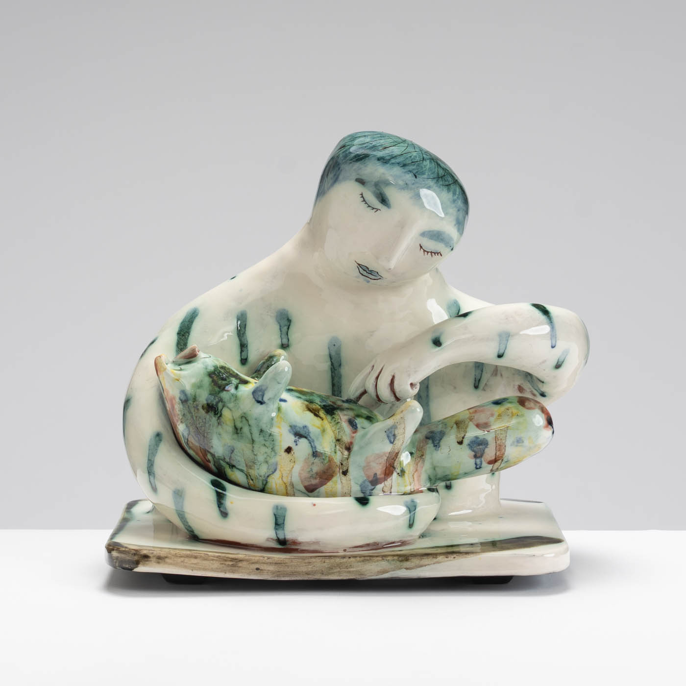JS314Y408 Woman with her Cat I