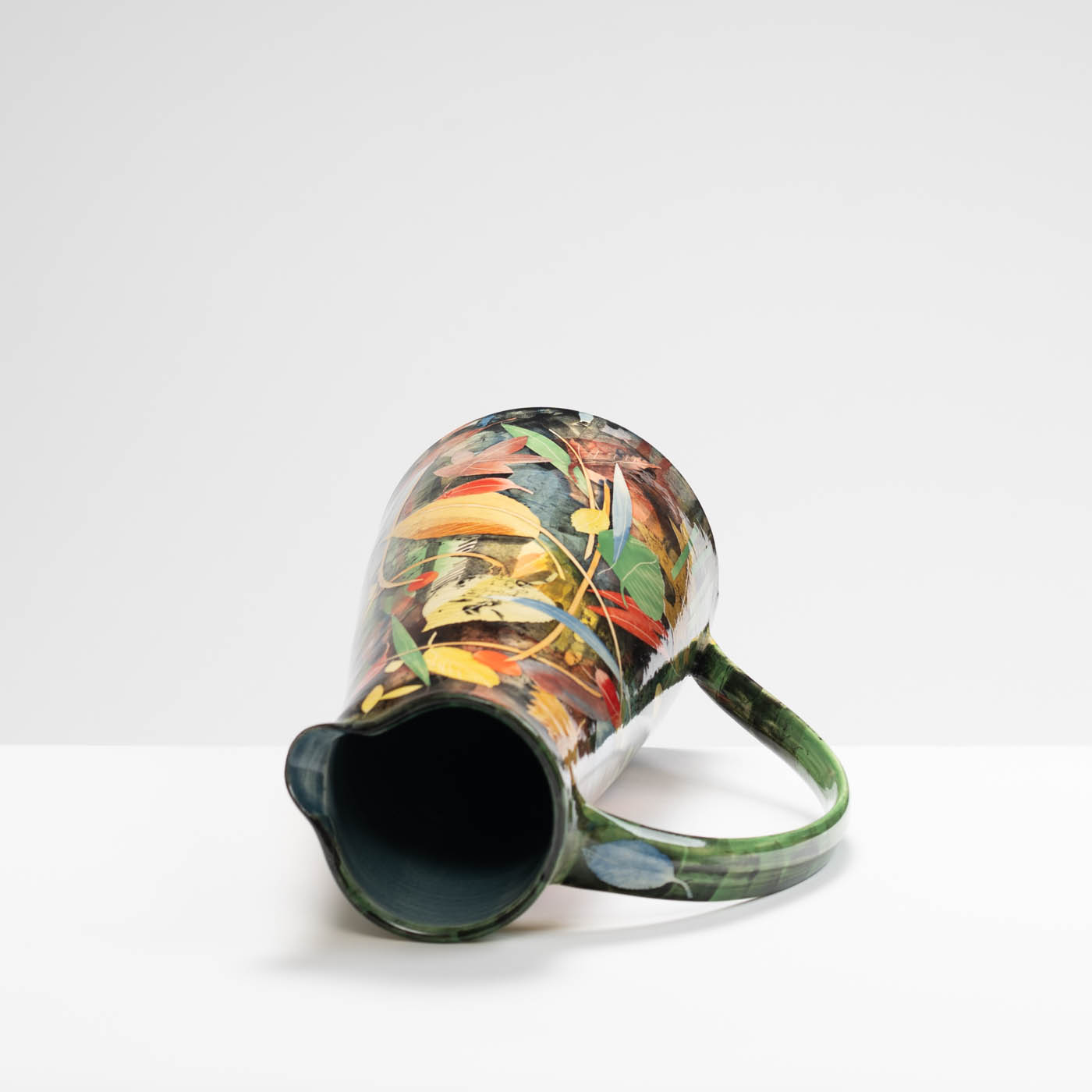 SM242Y1009 Tall Jug - Multi coloured leaves and stalks