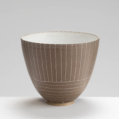 AP575Y71 Brown Stripy Tall Bowl