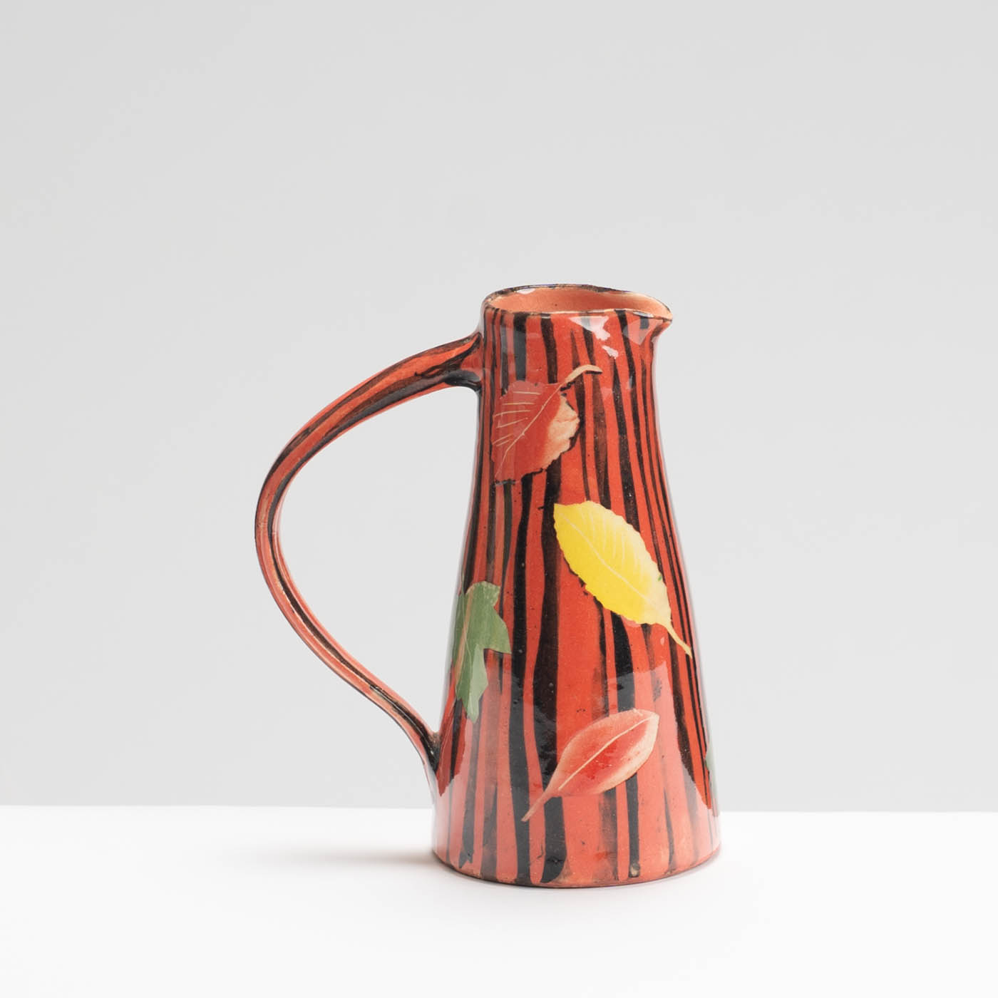 SM242Y1030 Extra Small Jug - Red stripes, leaves and butterflies