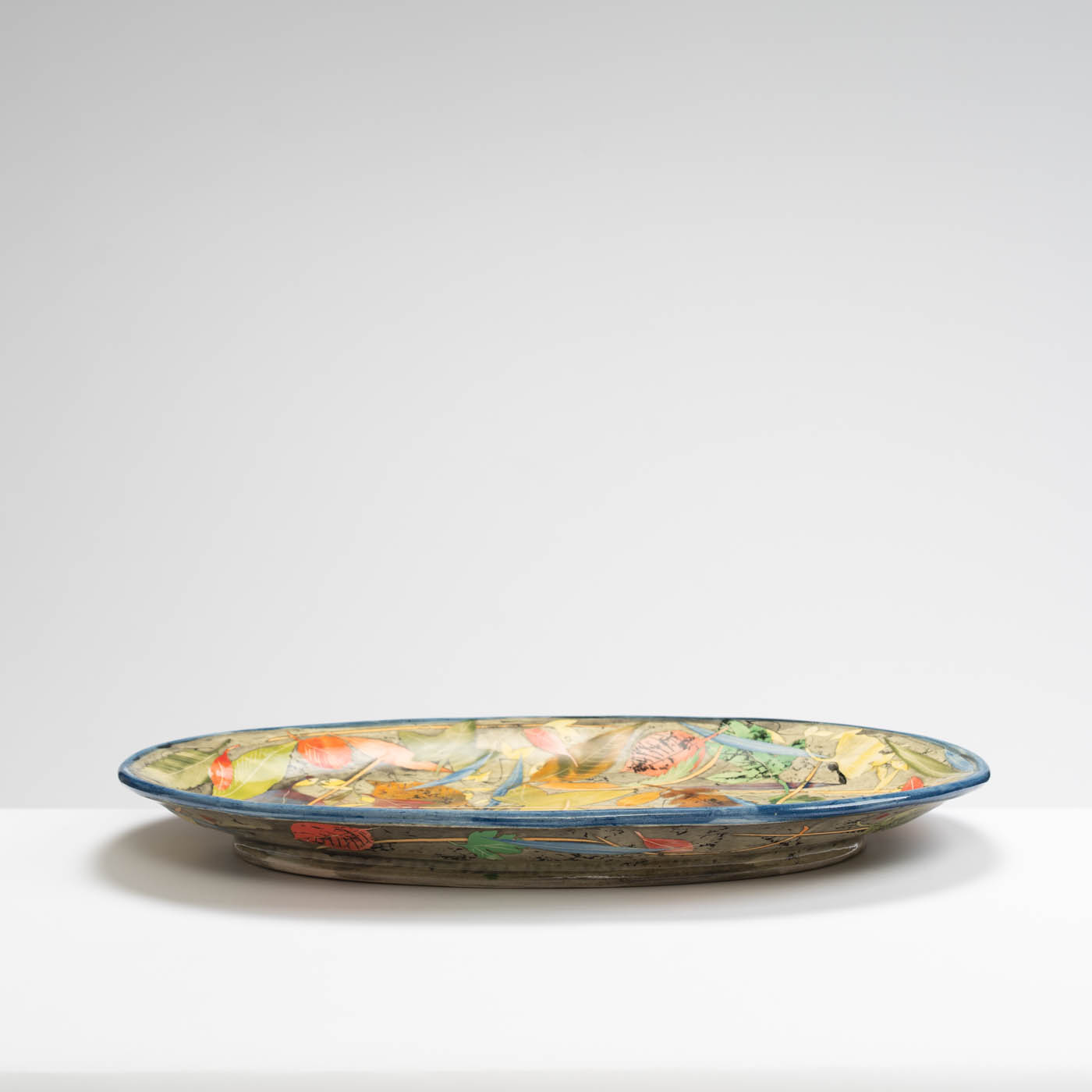 SM242Y990 Oval Dish - Leaves and stalks
