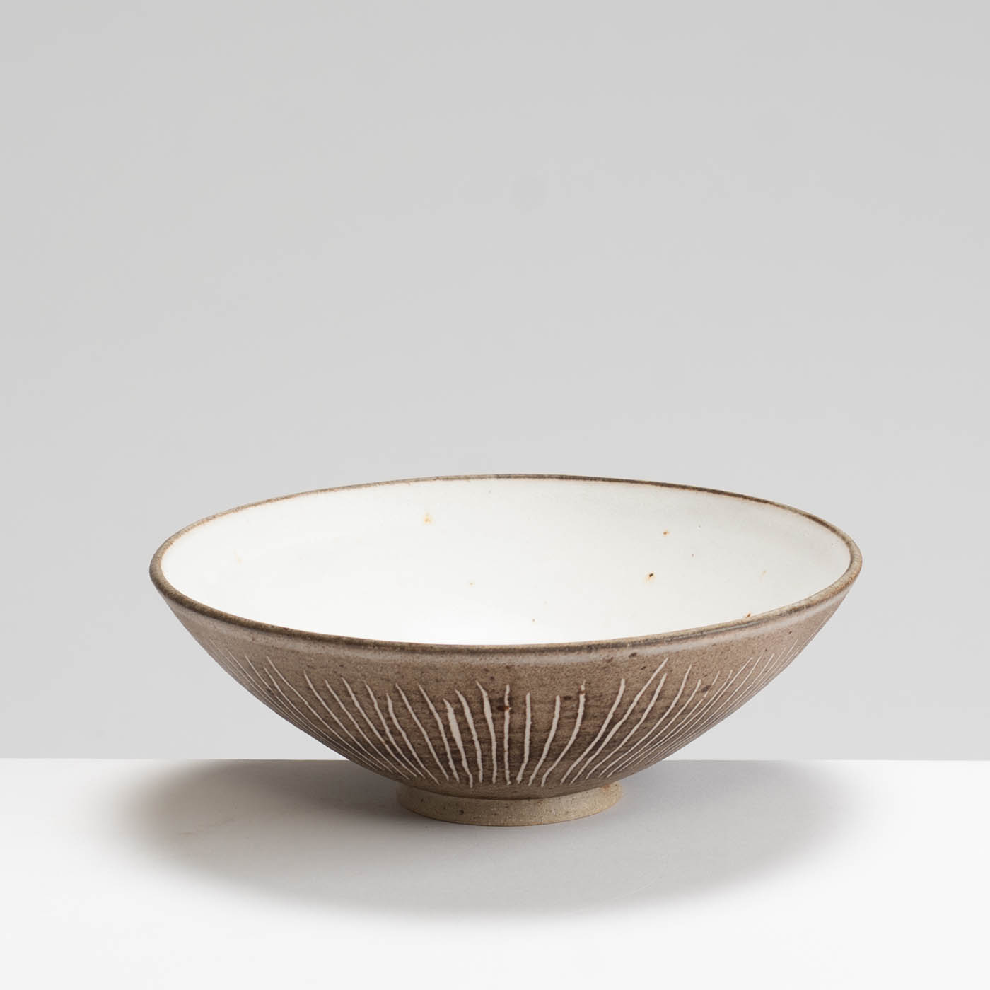 AP575Y75 Brown Stripy Small Bowl