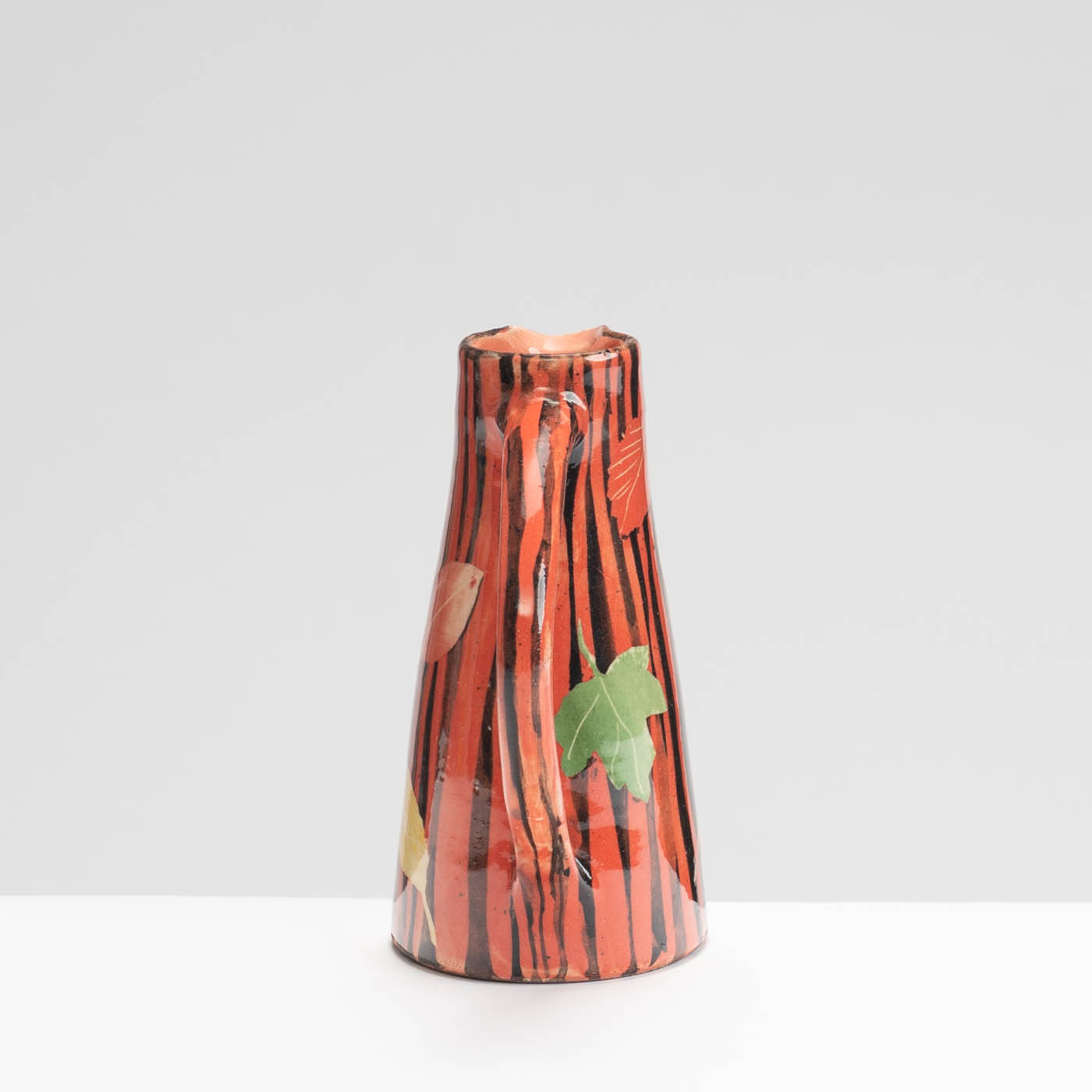 SM242Y1030 Extra Small Jug - Red stripes, leaves and butterflies
