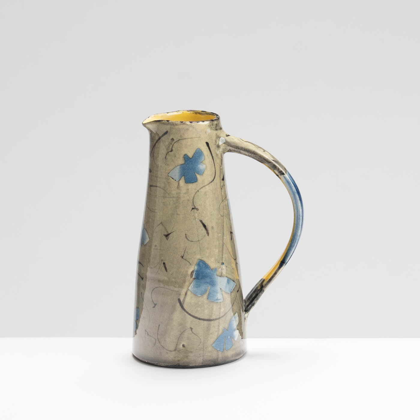 SM242Y1033 Small Straight Jug - Blue butterflies on grey