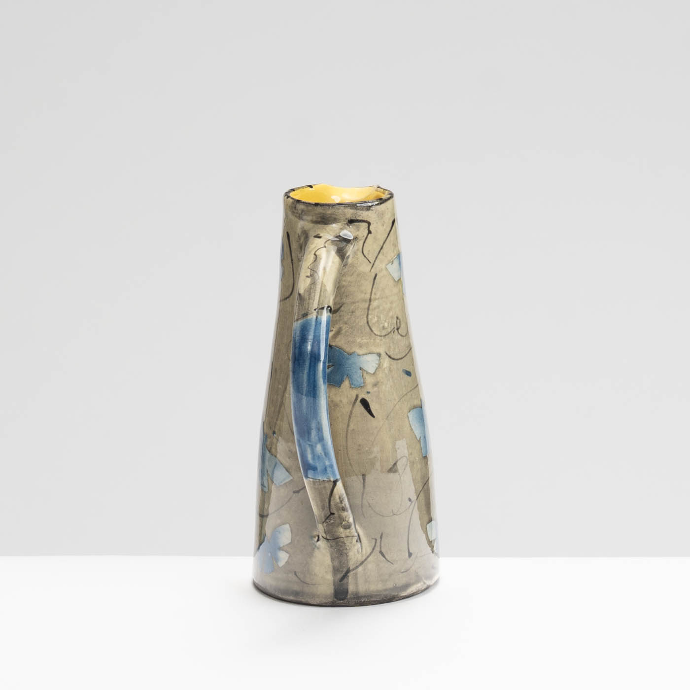 SM242Y1033 Small Straight Jug - Blue butterflies on grey