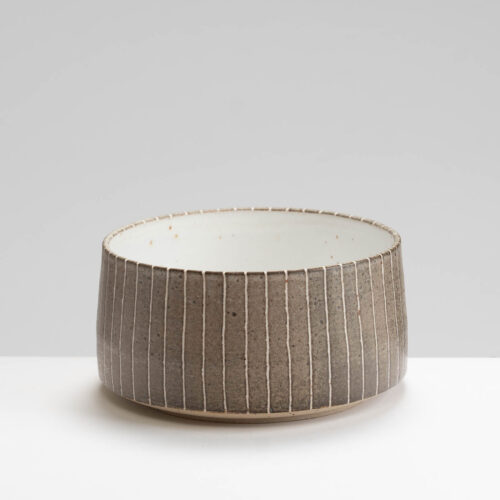 AP575Y66 Brown Stripy Medium Straight Sided Bowl