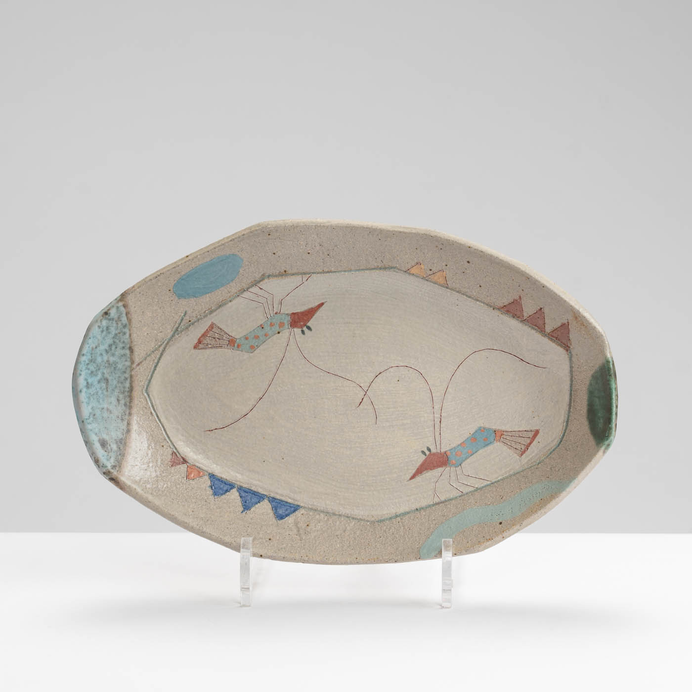 JFK394Y444 Oval Shrimp Plate