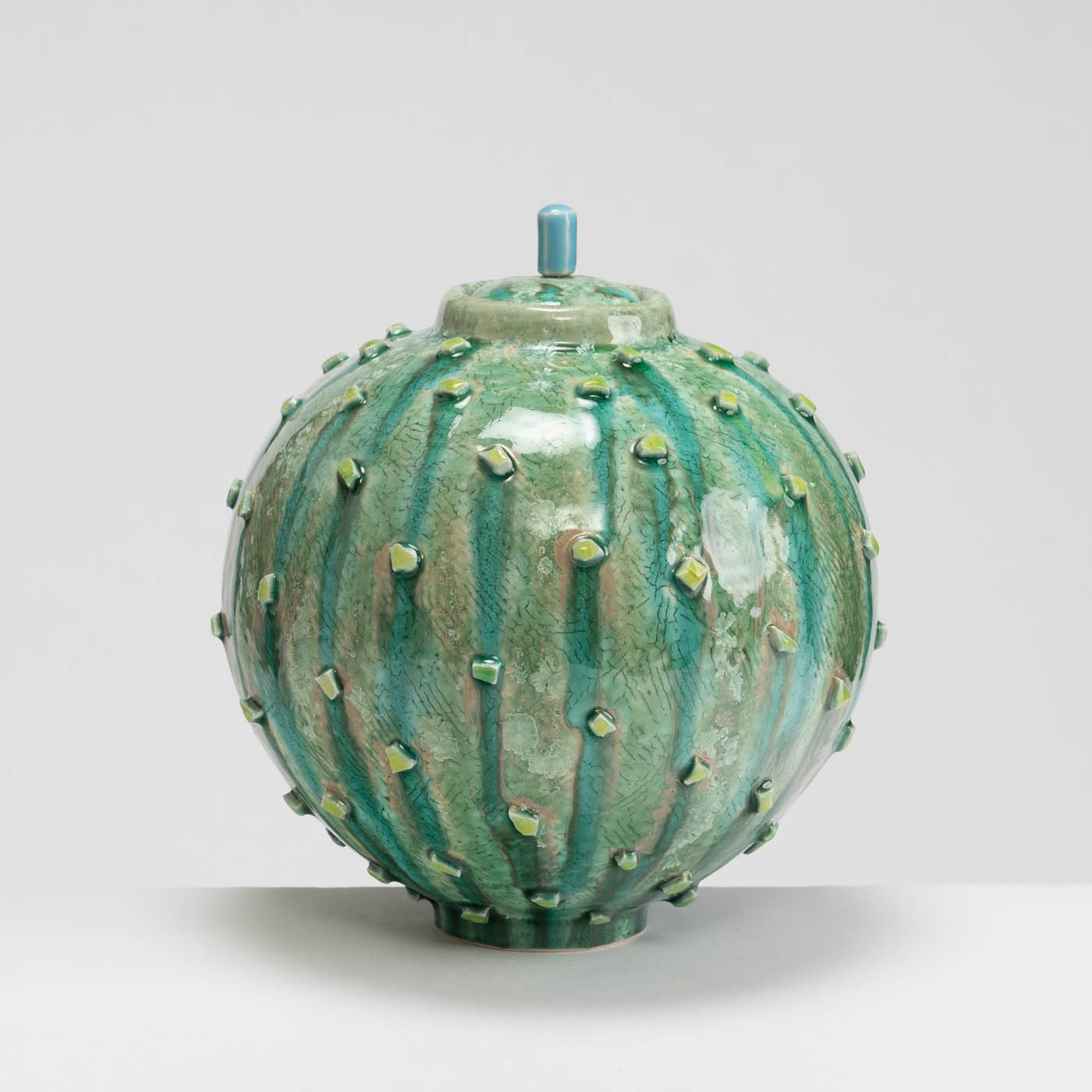 PB161X729 Green Lidded Vessel