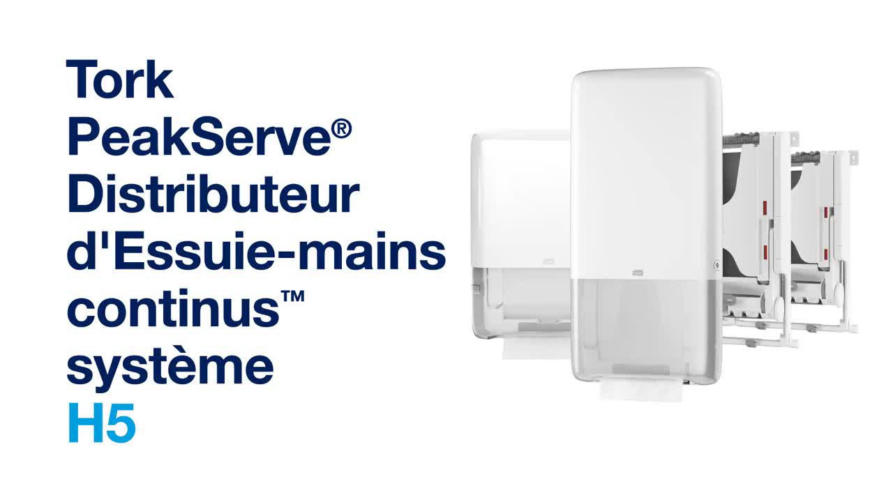 Distributeur essuie mains H5 PeakServe blanc - TORK - A l'unité