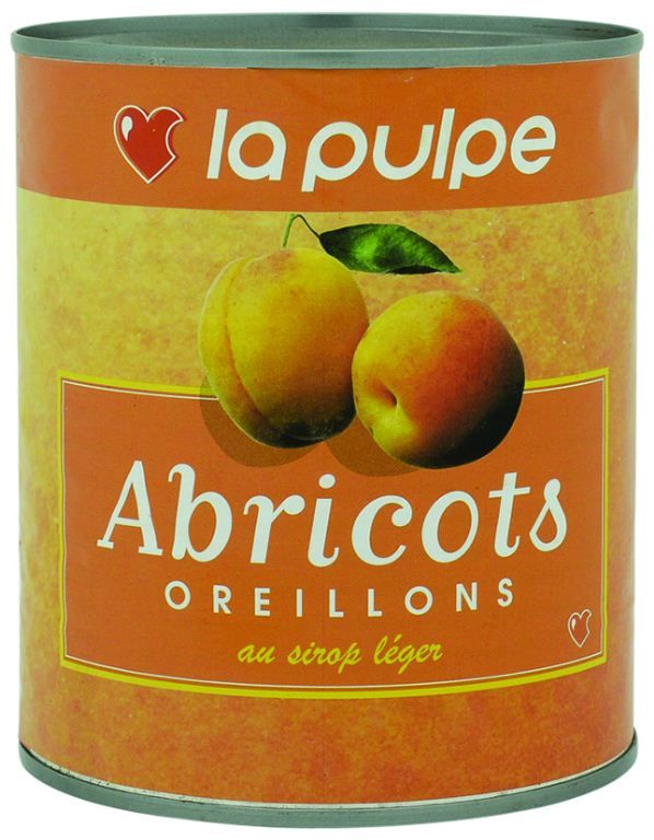 Abricots 1/2 au sirop léger - LA PULPE - Boite 4/4