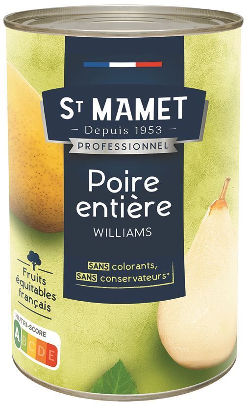 Poires Williams pelées au sirop - ST MAMET - Boite 5/1