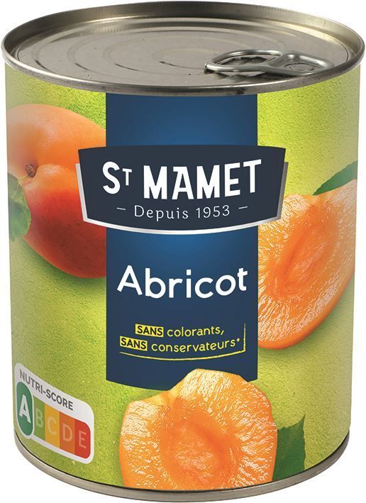 Abricots oreillons au sirop léger - ST MAMET - Boite 4/4