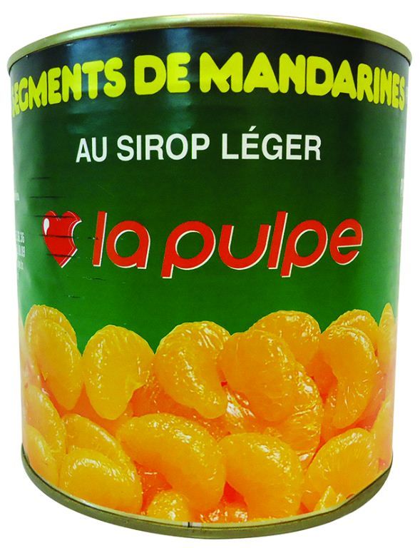 Mandarines en segments au sirop léger - LA PULPE - Boite 3/1